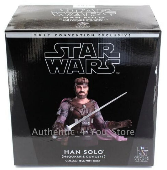 GENTLE GIANT 2017 SDCC STAR WARS HAN SOLO McQUARRIE CONCEPT MINI BUST NEW 16/750