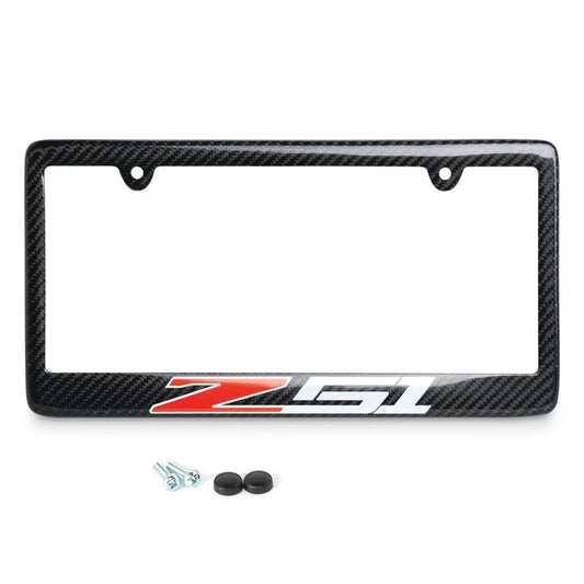 C6 / C7 Corvette Z51 License Plate Frame - Carbon Fiber