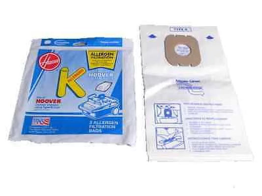 Genuine Hoover Style K Micro Allergen Vacuum Bags Type 4010100K Spirit Canister [36 Bags]