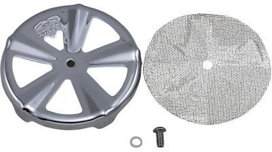VO2 Skullcap Crown Air Cleaner Insert Vented Chrome