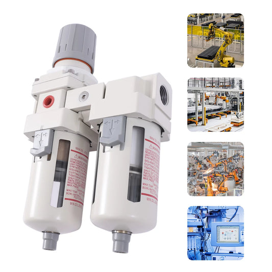 YIYIBYUS 1/2 NPT Air Pressure Regulator, Air Dryer Filter System, Water Trap Separator Semi-automatic Drain