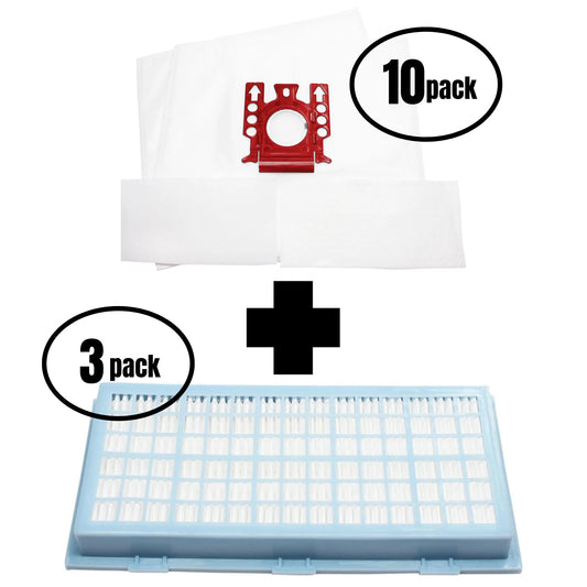 20 Replacement Miele S316i Cat & Dog Vacuum Bags, 20 Micro Filters & 3 HEPA Filter - Compatible Miele Type FJM Bags, Micro Filters & SF-AH 30, SF-HA 30, AH30 Filter (10-Pack, 2 Bags Per Pack)