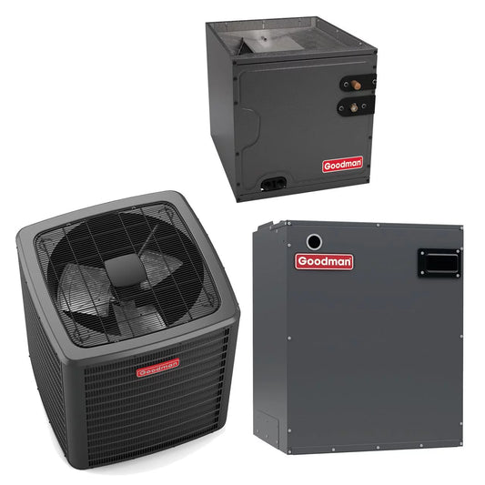 Goodman 2 Ton 15 SEER2 Air Conditioning Modular System (1600 CFM) - GSXN402410 - CAPFA2422C6 - MBVC1601AA-1 - TX2N4A