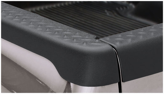 Bushwacker by RealTruck Ultimate BedRail Caps - DiamondBack w/o Stake Holes|2-Pc Set, Black, Smooth|49504|Compatible with 2001-2006 Chevy/GMC Silverado/Sierra 1500/2500HD/3500 (No Flareside) 6.5' Bed