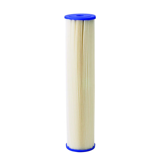 Pentair Pentek ECP20-20BB 20 Big Blue Whole House Pleated Cellulose Polyester Sediment Water Filter - 20 Micron
