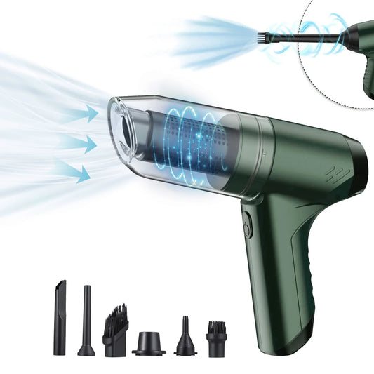 Cordless Handheld Vacuum - 19000Pa Powerful Suction and Blowing - 3 in 1 Dust Buster, Air Blower, and Hand Pump - 120W High and Dry Brushless Portable Cleaner - Rechargeable Handheld Vacuum - Walmart