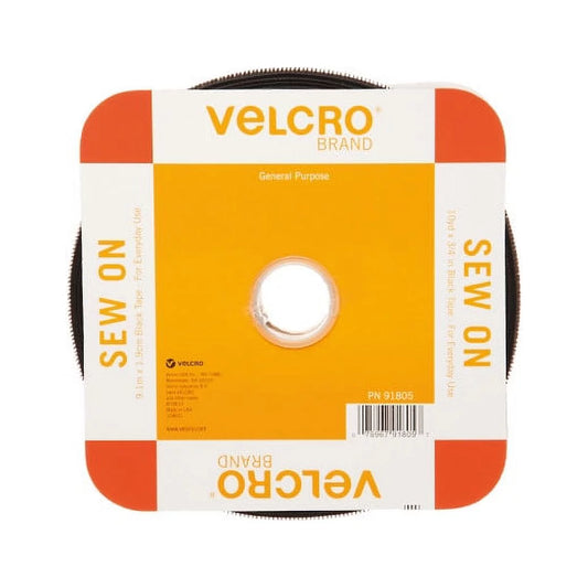 VELCRO Brand Sew On 30ft x 3/4in Roll Black