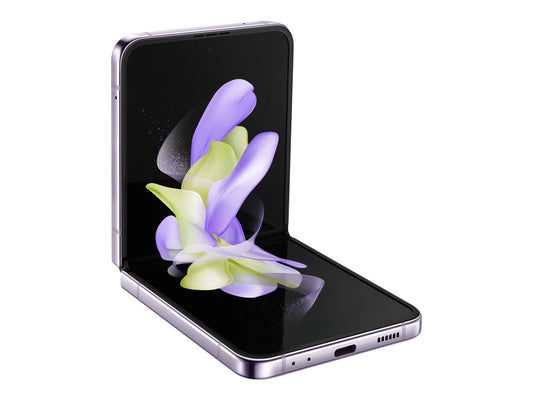 Samsung Galaxy Z Flip4 - 5G smartphone - dual-SIM - RAM 8 GB / Internal Memory 128 GB - OLED display - 6.7 - 6.7 - 2640 x 1080 pixels 2640 x 1080 pixels (120 Hz) - 2x rear cameras 12 MP, 12 MP - front camera 10 MP - bora purple