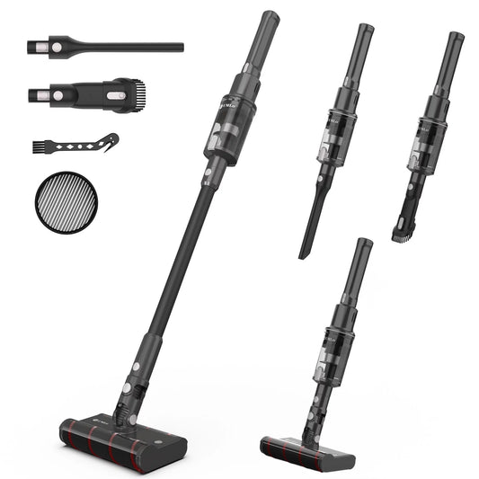 Umlo Omni-directional Cordless Vacuum, Directional Soft Roller Cleaner Head, 20Kpa Power Suction Lightweight Stick Vacuum, Up to 40 Runtime for Pet Hair Hard Floor,V101
