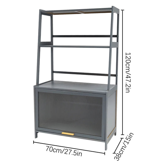 3 Tiers Kitchen Bakers Rack Storage Cabinet Microwave Oven Stand Shelves Pantry 70*38*120cm/27.5*15*47.24in