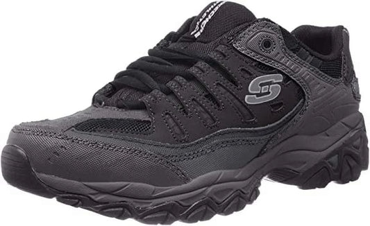 Skechers Men's Afterburn Lace-up Sneaker Black/Black 9 XW US