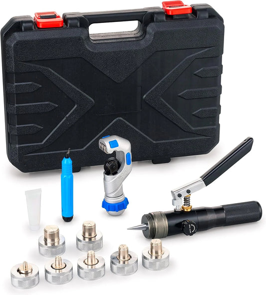 SWAGING tool kit for copper tubing Expanding 3/8 inch to 1 1/8 inch (With 7-11 molds)