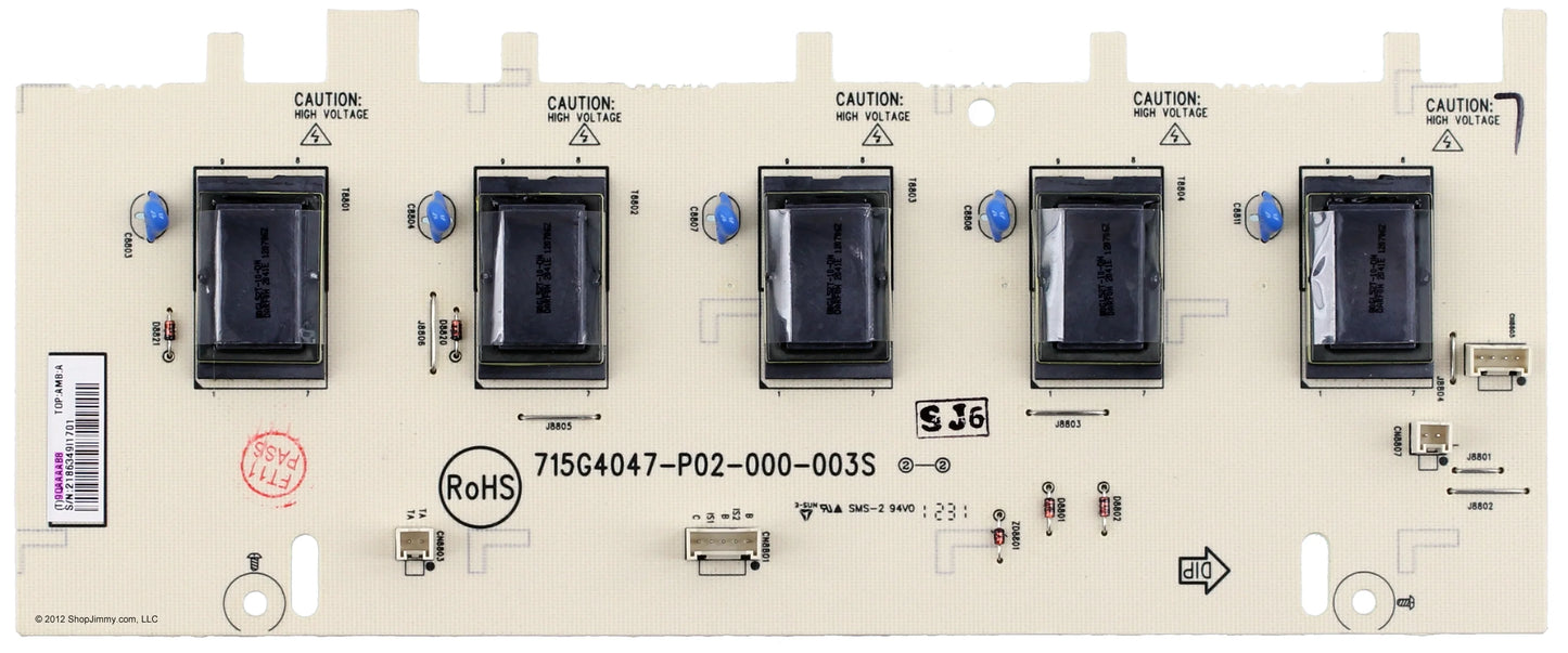 Insignia INTV9QAAAAB8 Backlight Inverter