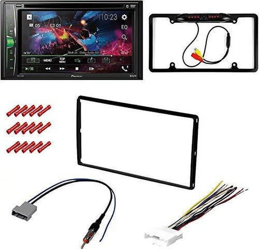 KIT4890 Bundle for 2013-2016 Chevy City Express W/ Pioneer AVH-241EX Double DIN Car Stereo with Bluetooth/Backup Camera/Installation Kit/in-Dash DVD/CD AM/FM 6.2 Touchscreen Digital Media Receiver