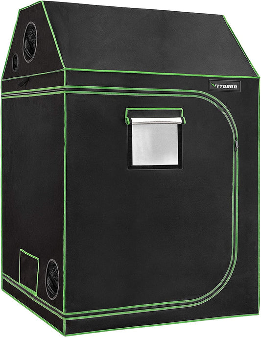 VIVOSUN 48x48x72 Roof Cube with Window and Floor Tray Grow Tent