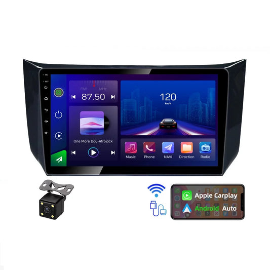JMANCE Double Din Car Stereo GPS Navigation for Nissan Sentra Sylphy 2012-2018 Android 10 Touch Screen Radio