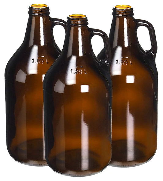 True Fabrications 1/2 Gallon Amber Beer Growler - Reusable - Has UV Protectio...
