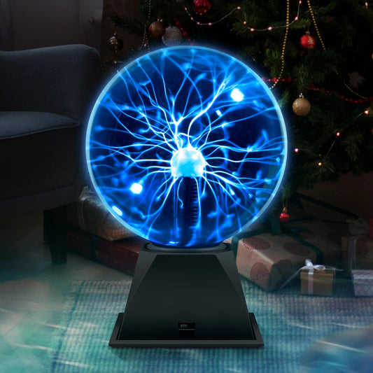 Extra Large 6 inch Plasma Ball Lamp Touch & Sound Sensitive Plasma Globe Decorative Lamp Nebula Thunder Lightning for Kids Bedroom Novelty Toy Christmas Gift