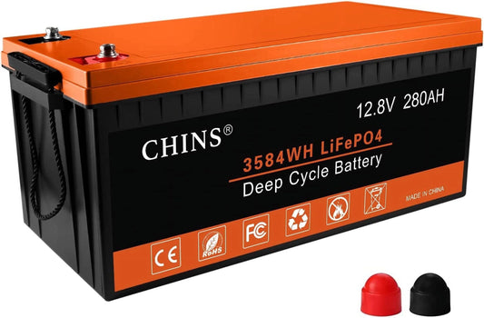 CHINS LiFePO4 12V 280AH Lithium Iron Battery Built in 200A BMS for Home Energy Storage