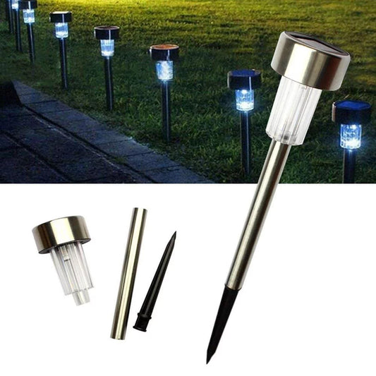 24pcs Solar Power LED Lawn Lamps Landscape Lights with Lampshades 5W High Brightness Yard Lights  For Garden, Ground Path, Walkway, & Driveway White