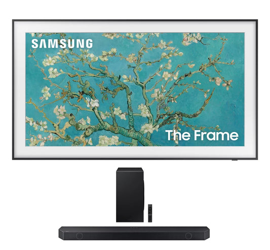 Samsung QN32LS03CBFXZA 32 Inch The Frame QLED Smart TV with Art Mode with a Samsung HW-Q900C 7.1.2ch Soundbar and Subwoofer with Dolby Atmos (2023)