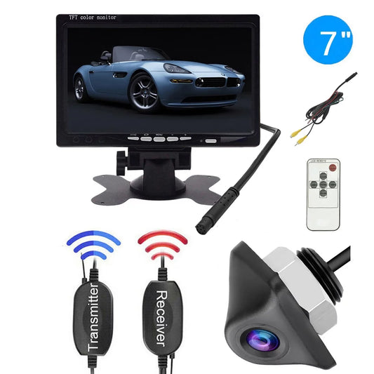 Backup Camera Wireless Car Rear View HD Parking System Night Vision + 7inch Monitor