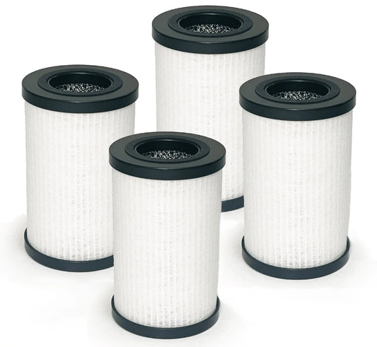 Nispira 3-in-1 HEPA Activated Carbon Replacement Filter for Air Purifier | Compatible with Scosche Compact Air Purifier AFP2-SP FrescheAIR | Remove Smoke, Dust, Chemical Smell | 4 Packs