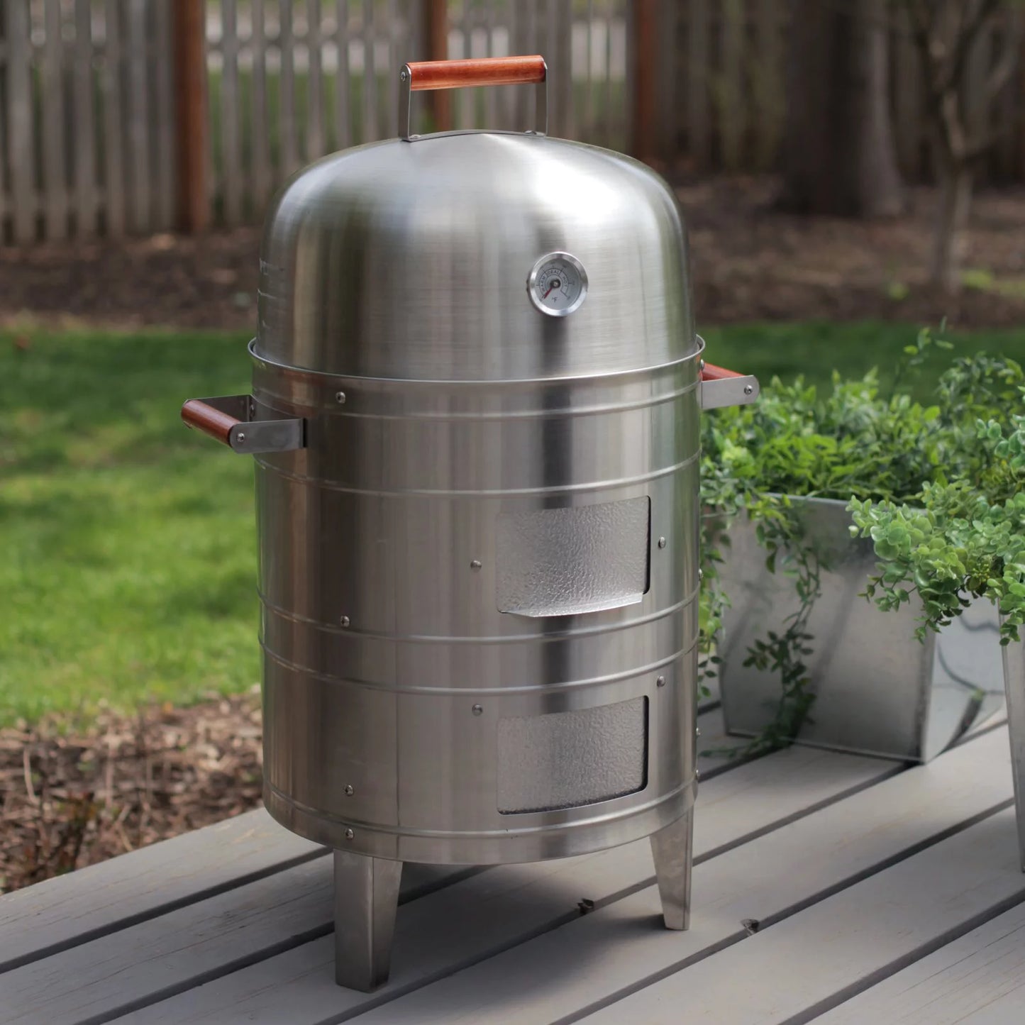 Americana Stainless Steel 351sq. inch Charcoal Water Smoker