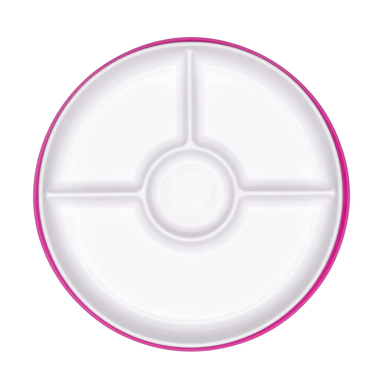 OXO Tot Stick & Stay Suction Divided Plate - Pink