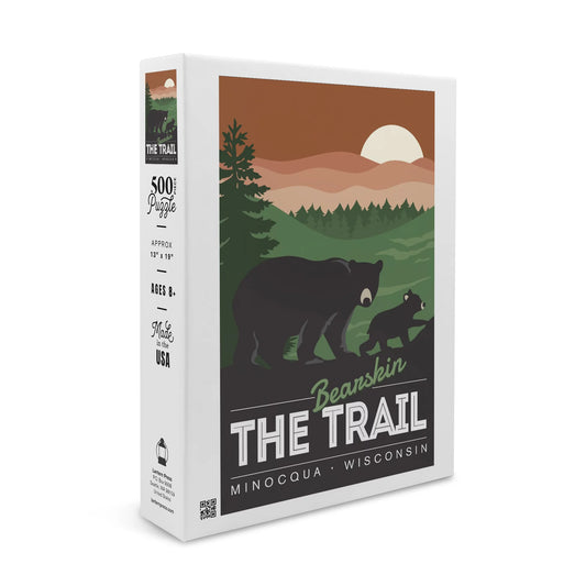 Minocqua, Wisconsin, The Bearskin Trail (19x27 inches, Premium 500 Piece Jigsaw Puzzle for Adults and Family, Made in USA)