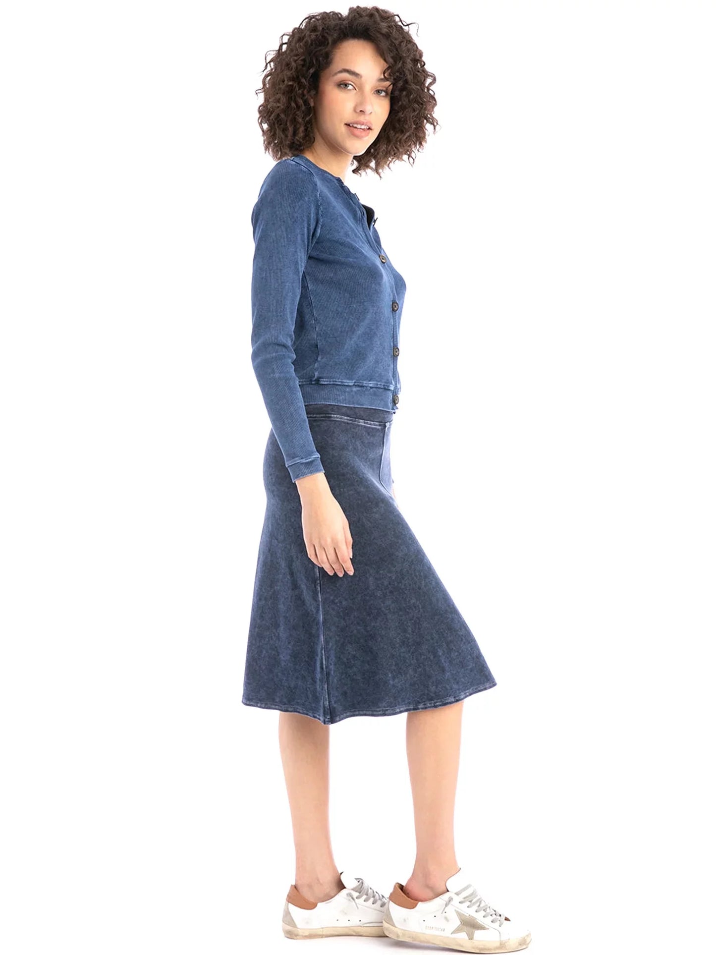 Hardtail Flat Waist Knee Skirt B-145