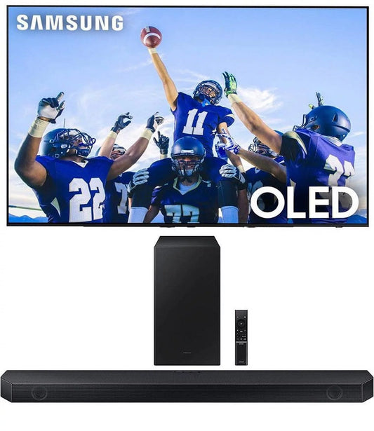 Samsung QN65S95CAFXZA 65 Inch Ultra Slim 4K Quantum HDR OLED Smart TV with a Samsung HW-Q600C 3.1.2ch Soundbar and Subwoofer with Dolby Atmos (2023)