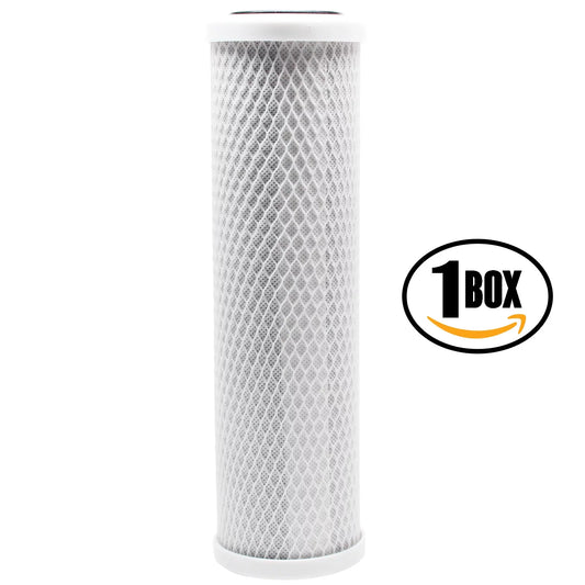 Box of Replacement for AMI AAA-756UVE Activated Carbon Block Filter - Universal 10 inch Filter for AMI AAA 75 GPD 6 Stage Home RO System - Denali Pure Brand