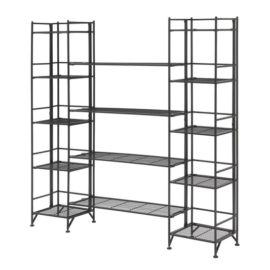 Convenience Concepts Xtra Storage 5-Tier Metal Folding Shelves in Black