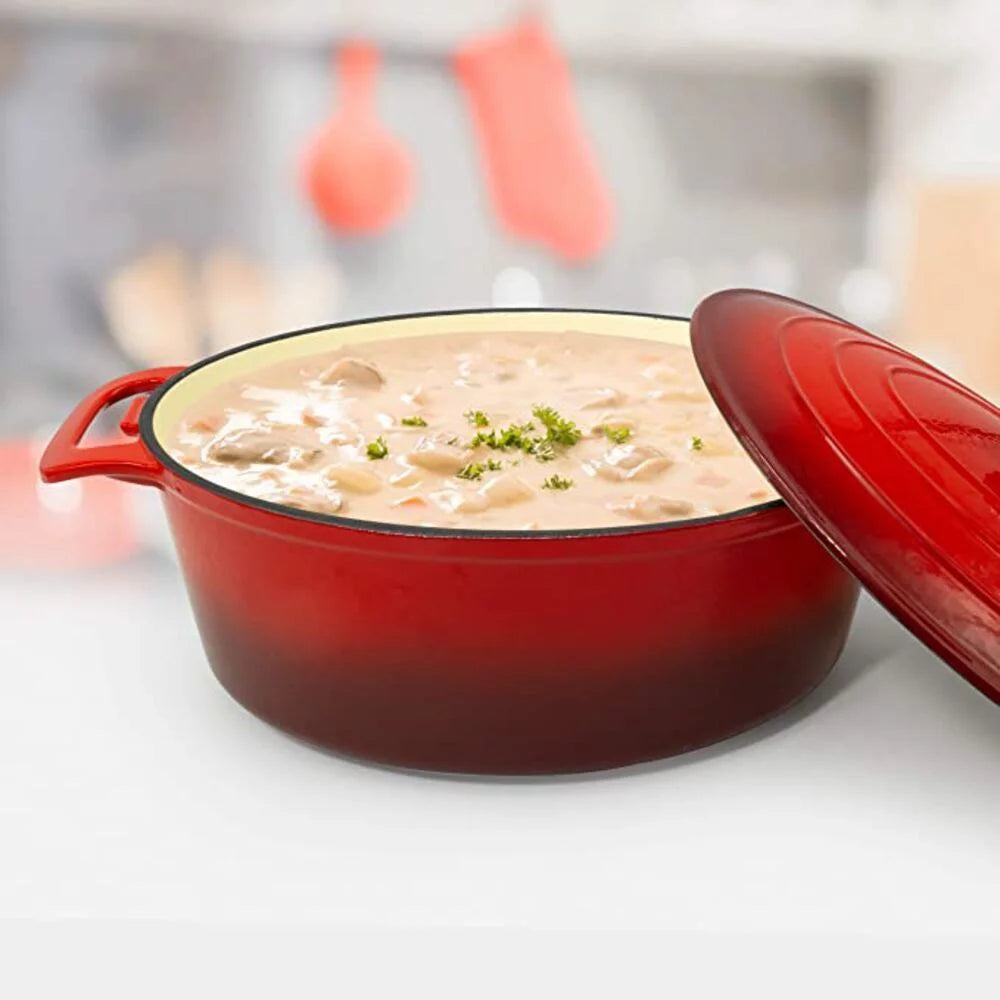 CookPro 6 Qt. Oval Casserole Pan w/Red Coating