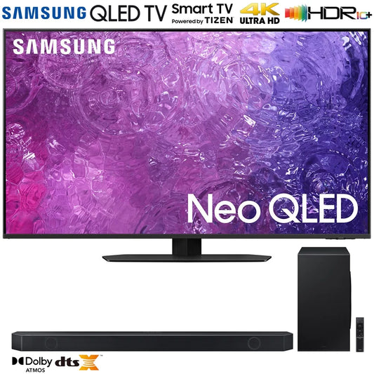 Samsung QN85QN90CA 85 Inch Neo QLED 4K Smart TV (2023 Model) Bundle with Q-series 7.1.2 ch. Wireless Dolby ATMOS Soundbar w/ Q-Symphony
