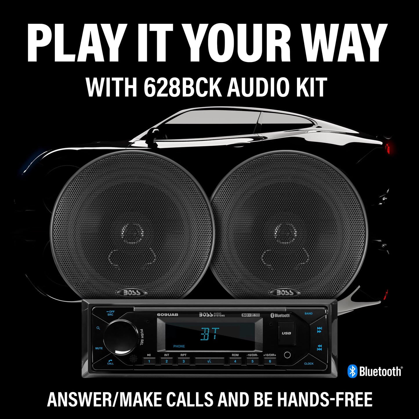 BOSS Audio Systems 628BCK Car Stereo Speaker Package