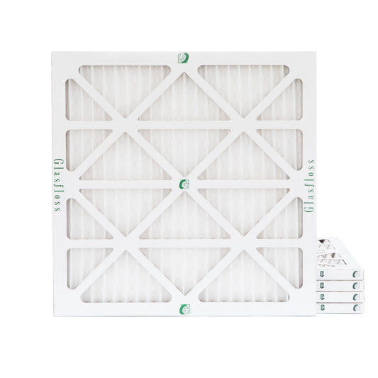 18x18x1 MERV 10 Pleated HVAC Air Filters by Glasfloss. ( Quantity 5 ) Exact Size: 17-1/2 x 17-1/2 x 7/8