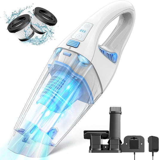 Pre-Owned FUOAYOC H11 Handheld Vacuum Cordless Rechargeable - WHITE/BLUE (Fair)