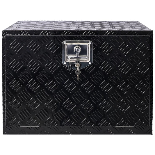 24inch Aluminum tool box,heavy duty truck bed tool box,outdoor trailer pickup storage tool box,RV storage organizer,underbody box w/lock keys,black