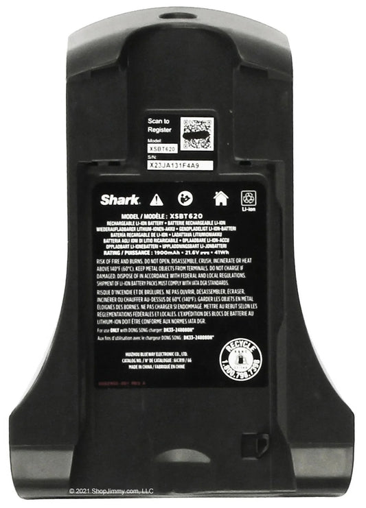 Shark OEM Lithium-Ion Battery XSBT620 Vacuum IZ162H IZ362H UZ365H UZ365H UZ345H