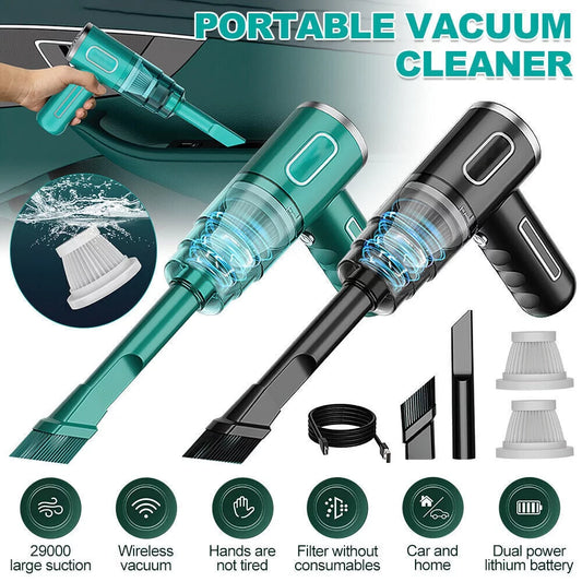 29000pa Powerful Car Vacuum Cleaner Wet/Dry Cordless Strong Suction Handheld