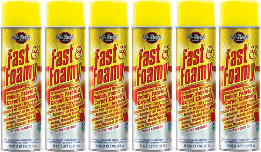 Fast & Foamy Carpet & Upholstery Cleaner With Upside Down Spray Nozzle (6 Pack)