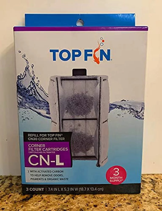 Top Fin CN-L Large Corner Filter Cartridges 3 Count