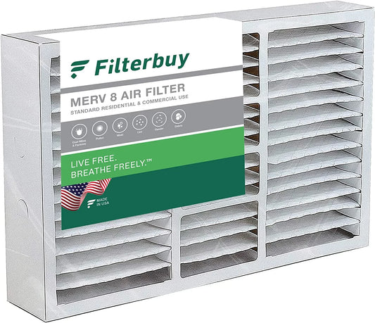Filterbuy 15.75x27.63x3.50 MERV 8 Pleated HVAC AC Furnace Air Filters for Aprilaire Space-Gard 104/2140 (1-Pack)