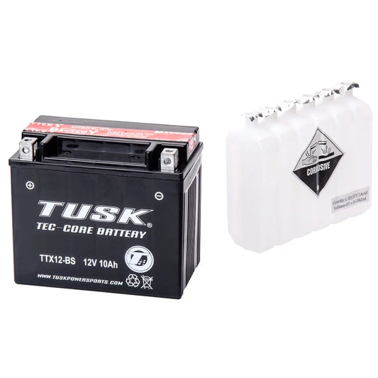 Tusk Tec-Core Battery with Acid TTX12BS Maintenance-Free For HONDA TRX 200SX FOURTRAX 1986-1988