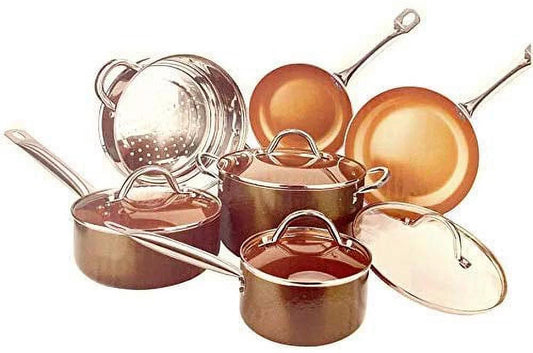 10-Piece Luxury Induction Cookware Set Non-Stick, 21.5 X 11.5 X 11 Inches …
