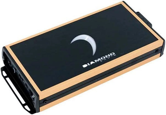 Diamond Audio MICRO82U Motorcycle 2-Channel Full Range Class D Amplifier, Compatible with Harley Davidson, Bass Knob Included, 200 Watts x 2 @ 4 Ohm, 300 Watts x 2 @ 2 Ohm + free precision screw gift