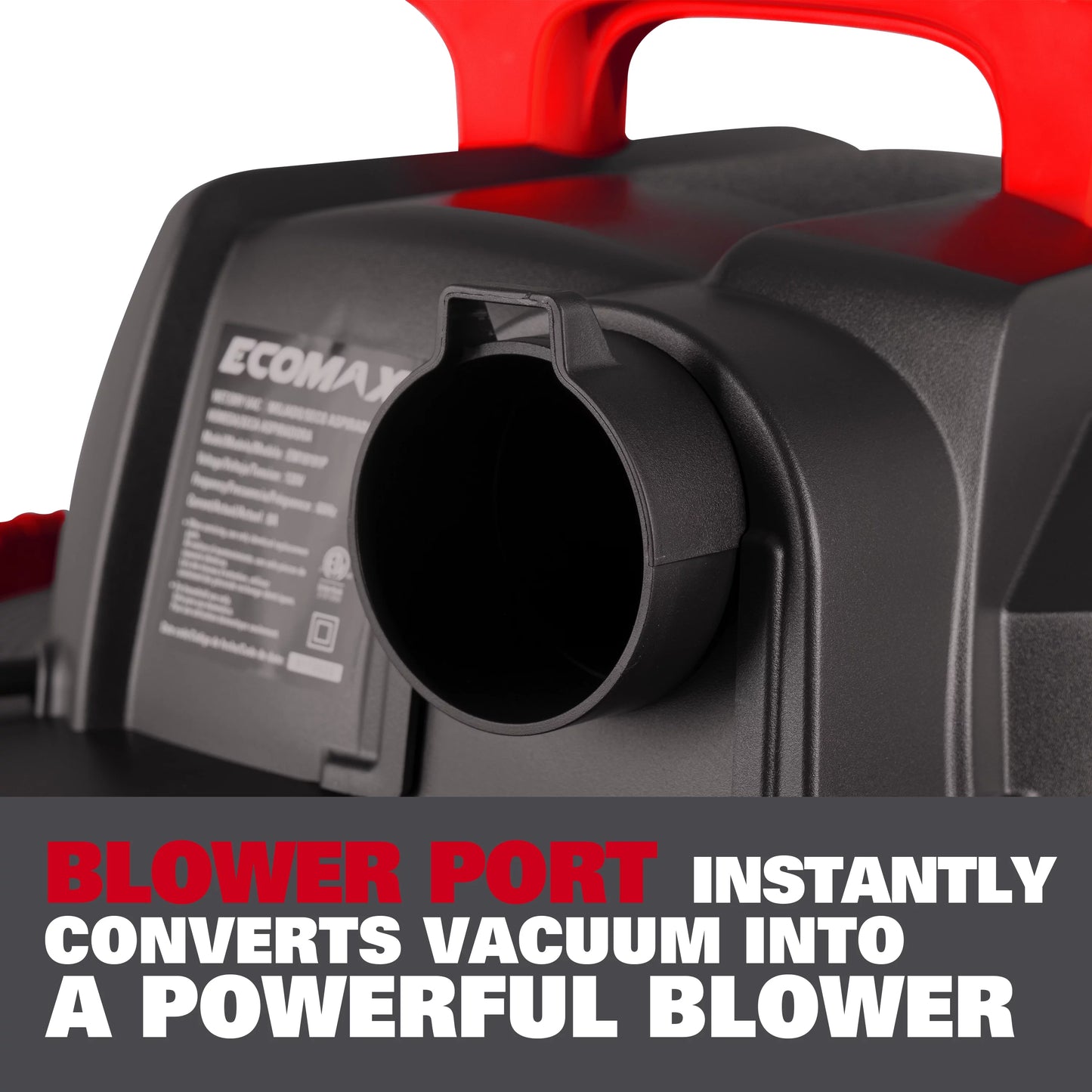 Ecomax 10 Gal 4HP Poly Wet/Dry Vac