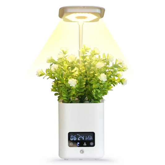 Htovila Smart Planter for Indoor Plants Indoor Garden Grow with Table Desk Lamp Humidifier Automatic Hydroponics Kit Planters for Herb Small Plants